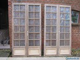 244 5hx133br twee sets dubbele eiken deuren facet glas prijs overeen te komen deuren schuifdeur ramen