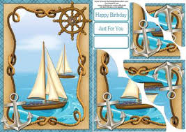 These simple cards for men combine easy layouts with fun card making techniques too. Men S Sailing Birthday Corner Stacker Card Cup380056 1519 Craftsuprint