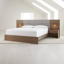 Size king comforter sets : Atlas King Bed With Panel Nightstands Reviews Crate And Barrel
