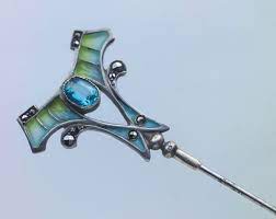 This Is Not Contemporary Image From A Gallery Of Vintage And Or Antique Objects Karl Hermann Attrib Hermann Sp Hat Pins Antique Hats Art Nouveau Jewelry