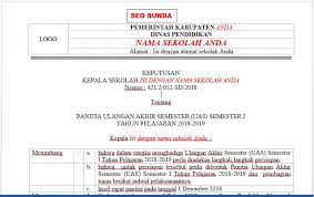 Maybe you would like to learn more about one of these? Contoh Sk Panitia Dan Jadwal Uas Pas Semester Ganjil Format Ms Word Seo Sunda