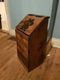 Wooden Dog Food Storage Container Dog Food Bin Pet Food Etsy Dog Food Storage Containers Dog Food Storage Pet Food Storage