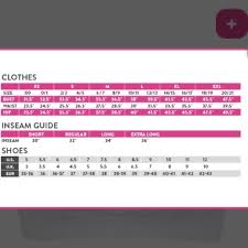 charlotte russe size chart