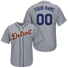 Men S Detroit Tigers Majestic Gray Cool Base Custom Jersey Custom Jerseys Detroit Tigers Custom Baseball Jersey