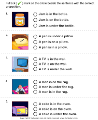 Choose The Sentence With The Correct Preposition Turtlediary Com Preposition Worksheets Prepositions Preposition Worksheets Kindergarten