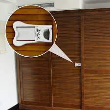 For all other types of sliding door, like wardrobe, closet, glass, shower, etc., you can use this simple lock (link to amazon). Baby Safety Sliding Door Lock With Tape For Closet And Window Child Safety Baby Proofing 2 Pack Door Lock Relay Module Lock Scooterlock Double Doors Aliexpress