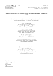 We are a manufacturing industrial company manufacturing snack food. Pdf Physicochemical Properties Of Quail Bone Gelatin Extract With Hydrochloric Acid And Citric Acid