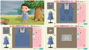 Denim Dress Pattern Design By Me Ac Newhorizons Animal Crossing Memes Animal Crossing New Animal Crossing