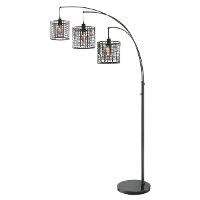 Brighten up any room with target's wide range of floor lamps and standing lamps. Black 3 Light Arch Floor Lamp With Mesh Metal Shades Rc Willey