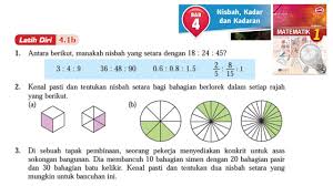 Kssm Matematik Tingkatan 1 Bab 4 Nisbah Kadar Dan Kadaran Latih Diri 4 1b Buku Teks Form 1 Youtube