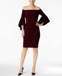Calvin Klein Off The Shoulder Sheath Dress Dresses Review Dresses V Neck Cocktail Dress