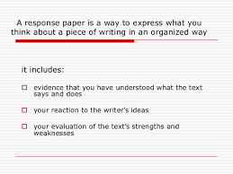 A reaction paper is a form of essay in which you reveal your thoughts about a play, book, article, or any other literary work. Write My Reaction Paper