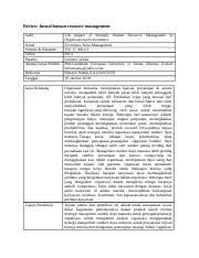 Maybe you would like to learn more about one of these? Tugas Literature Review Docx Review Jurnal Human Resource Management Judul Jurnal Volume Halaman Tahun Peneliti Alamat Jurnal Peneliti Reviewer Course Hero