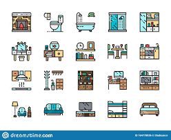 Juego de mesa dungueon wc, es un juego divertido, de aprox. Juego De Iconos De Linea De Color Interior Del Hogar Chimenea Wc Banera Sofa Y Mucho Mas Ilustracion Del Vector Ilustracion De Muestra Extractor 164778036