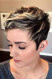 Hairstyle Ideas With Fringe Engagement Hairstyle Ideas 1930s Hairstyle Ideas Zombie Hairsty In 2020 Short Hair Styles Pixie Thick Hair Styles Edgy Pixie Hairstyles