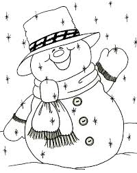 Muñeco De Nieve Para Colorear Molde
