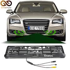 Universal License Plate Frame Auto Front Camera Car Rearview Reverse Camera With Two Parking Sensors Reversing Radar Car License Plate Frames Car Camera Car