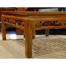 Treat light scratches or exposed edges with the marker, or use the fill stick to repair small dents. Old Chinese Elmwood Latticework With Glass Top Coffee Table