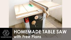 Homemade Table Saw With Free Plans Part1 Youtube In 2020 Homemade Tables Table Saw Table Saw Dust Collection Diy
