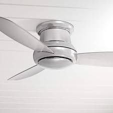 The ceiling fan uses a halogen light to add to the modern style. 44 Concept Ii Polished Nickel Flushmount Led Ceiling Fan 19w19 Lamps Plus