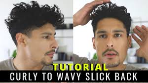 Men's hair can face a torrent of abuse on a daily basis. How I Slicked Back My Thick Curly Wavy Hair Step By Step Hair Tutorial Youtube