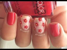 Use a toothpick to draw petals and leafs next to flowers (use shades of pink and green nail polish). Toothpick Nail Art Flowers Youtube