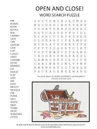 Dummies helps everyone be more knowledgeable and confident in applying what they know. Open And Close Word Search Puzzle Puzzles To Play