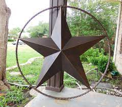 48 Lone Star Barn Metal Star Twisted Rope Ring Design Etsy In 2021 Metal Wall Art Decor Primitive Decorating Country Stars Wall Decor