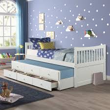 A wide variety of daybed trundle beds options are available to you, such as home furniture, commercial furniture. Amazon Com Twin Captain S Bed Storage Daybed With Trundle And Drawers For Kids Teens And Adults White Kitchen Dining