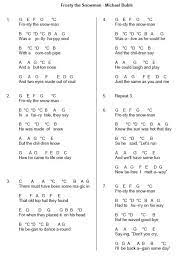 Frosty The Snowman Michael Buble Song Notes Piano Lessons For Beginners Music Lessons