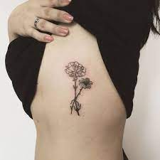 Rose flower with filigree detail mens shoulder tattoo ideas. 20 Wonderful Carnation Tattoo Designs Tattoobloq Carnation Tattoo Carnation Flower Tattoo Daisy Tattoo