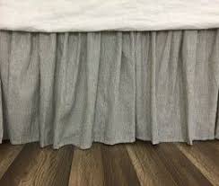 Black And White Striped Bed Skirt Subtle Black And White Striped Bed Skirt Natural Linen Striped Bed Skirt Shabby Chic Bed Skir Shabby Chic Interiors Shabby Chic Apartment Shabby Chic Kitchen
