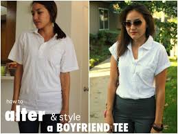 How To Make A Perfect Fitting Boyfriend Tee Tutorial Boyfriend Tee Tees T Shirt Diy