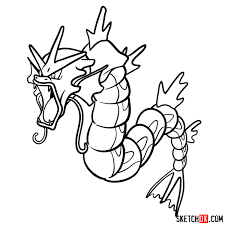 When does the red gyarados drop a red scale? How To Draw Gyarados Pokemon Sketchok Easy Drawing Guides