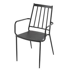 Chaise De Jardin En Metal Epoxy Gris Anthracite H88 En 2020 Chaise Jardin Metal Maison Du Monde Et Chaise Fauteuil