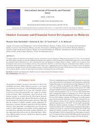 In cooperation with other faculties at the university of warsaw (mathematics, computer science and mechanics, philosophy and sociology, law and administration, and management), the faculty also. Pdf International Journal Of Economics And Financial Issues Shadow Economy And Financial Sector Development In Malaysia