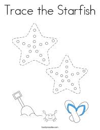 Color starfish drawing pages for kids , colored markers , color in. Trace The Starfish Coloring Page Twisty Noodle