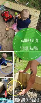 Selbstgebauter Sandkasten Stabil Und Einfach Zu Bauen Diy Fur Familien Kinderleute Sandkasten Selber Bauen Sandkasten Garten Kleiner Garten