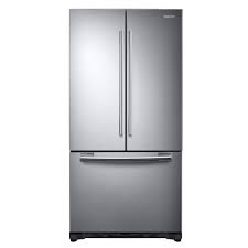 Samsung 33 In W 19 4 Cu Ft French Door Refrigerator In Stainless Steel Rf20hfenbsr The Home Depot French Doors French Door Refrigerator Samsung French Door