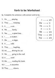Verb To Be Online Worksheet For Grade Iii You Can Do The Exercises Online Or Download The 1st Grade Worksheets English Worksheets For Kindergarten Worksheets