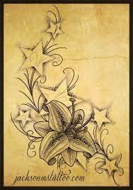 Jetzt gibt es sie als tattoo. Stars And Lily By Northgeorgiatattoos On Deviantart Star Tattoo Designs Star Tattoos Tattoos