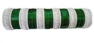 Buy Green Wedding Bangle from Shahi Lehenga, India | ID - 795534