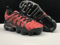Air Max Vapormax Plus Black And Red Nike Air Vapormax Plus Tn October Red Black Women S Men S Casual Sneakers Nike Running Shoes Women Sneakers Outfit Men Black Nike Shoes