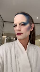 I know I said I was never taking this makeup off, but… 💙🤍💋, Makeup by  @masae__ito for @kidsuper Paris Fashion Week