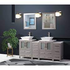 Tradewindsimports offers 52 inch bathroom vanities collection page where you find only size width 52 inch vanities. Vanity Art Ravenna 72 Inch Bathroom Vanity In Grey With Double Basin Top In White Ceramic The Home Depot Canada