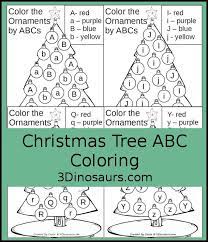 Each coloring page contains one letter, giving kids a chance to focus on one letter at a. Free Christmas Tree Abc Coloring Abc Coloring Christmas Writing Abc Crafts
