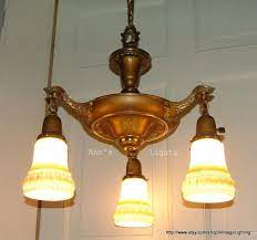 Shop wayfair for a zillion things home across all styles and budgets. Antique Lighting Vintage Art Deco Brass Pan Chandelier Glass Satin Shades 268 00 Via Etsy Antique Lighting Vintage Chandelier Antique Brass Chandelier
