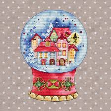 Maybe you would like to learn more about one of these? House Cross Stitch Pattern Pdf Instant Download Snow Globe Etsy Cross Stitch Cute Cross Stitch Winter Cross Stitch