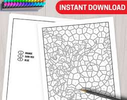 Show your kids a fun way to learn the abcs with alphabet printables they can color. Mosaic Coloring Page Etsy