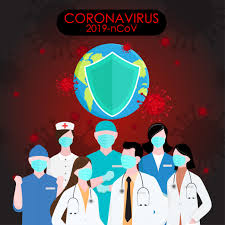 Covid 19 Poster With Healthcare Workers Download Free Vectors Clipart Graphics Vector Art